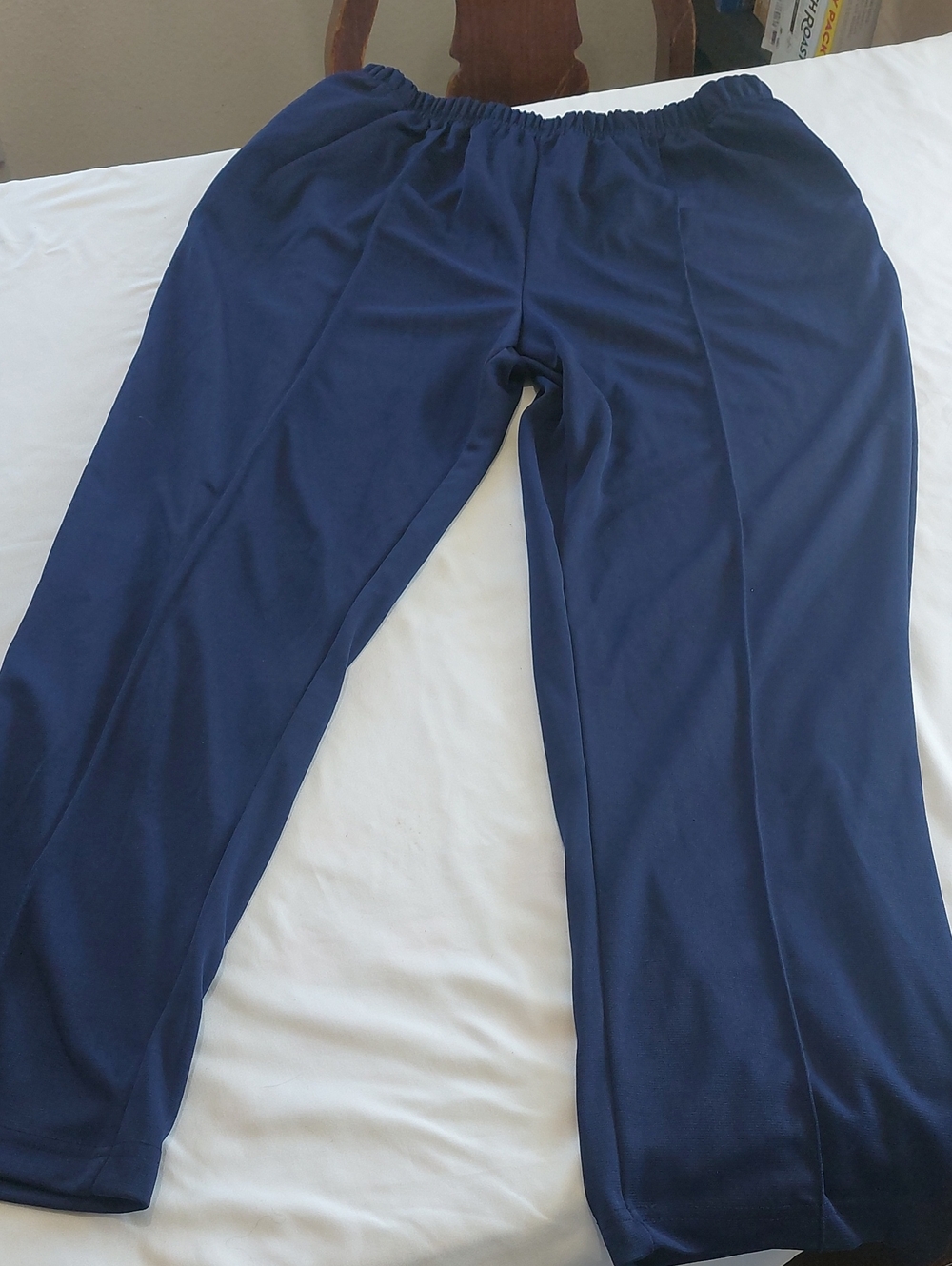 Sara Morgan Navy Blue Elastic Waist Polyester Pants .Size XL